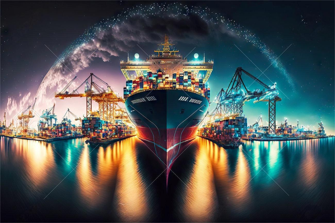 Container terminal at a major Chinese port